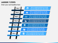 Ladder 7 Steps PowerPoint Template and Google Slides Theme