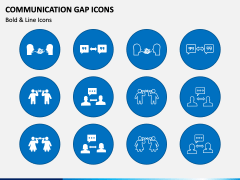 Communication Gap Icons PowerPoint and Google Slides Template - PPT Slides