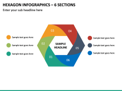 Hexagon Infographics – 6 Sections PPT Slide 2