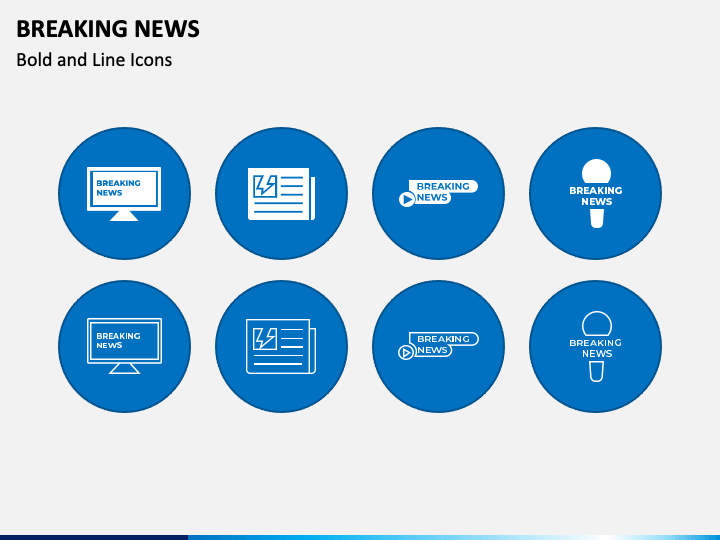 Breaking News Icons PPT Slide 1