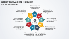 Elegant Circular Shape - 9 Segments PPT Slide 1