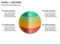 3d Ball – 4 Sections PPT Slide 2
