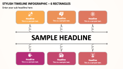Stylish Timeline Infographic - 6 Rectangles PPT Slide 1