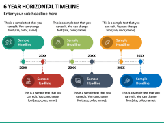 6 Year Horizontal Timeline PPT Slide 2