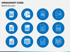 Spreadsheet Icons PPT Slide 2