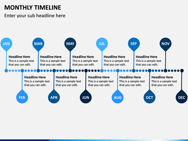 Monthly Timeline PowerPoint Template