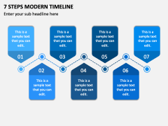 7 Steps Modern Timeline PPT Slide 2