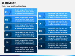 11 Item List PPT Slide 1