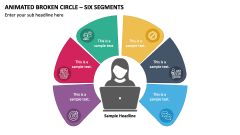 Animated Broken Circle - Six Segments PPT Slide 1