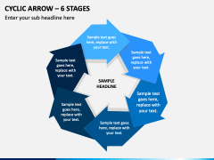 Cyclic Arrow - 6 Stages PPT Slide 1