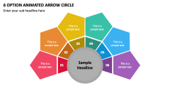 6 Option Animated Arrow Circle PPT Slide 1