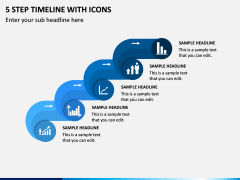 5 Step Timeline With Icons PPT Slide 1