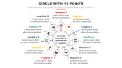 Circle with 11 Points PPT Slide 1