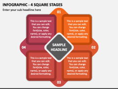 Infographic - 4 Square Stages PPT Slide 1