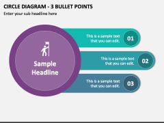 Circle Diagram - 3 Bullet Points PPT Slide 1