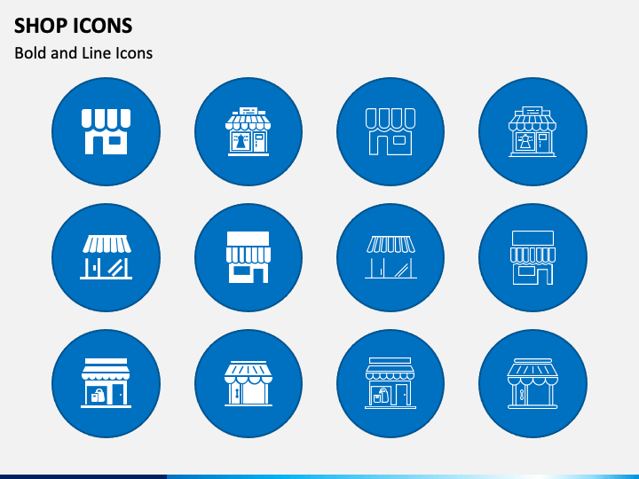Shop Icons PPT Slide 1