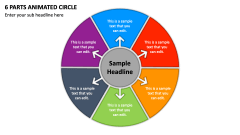 6 Parts Animated Circle PPT Slide 1