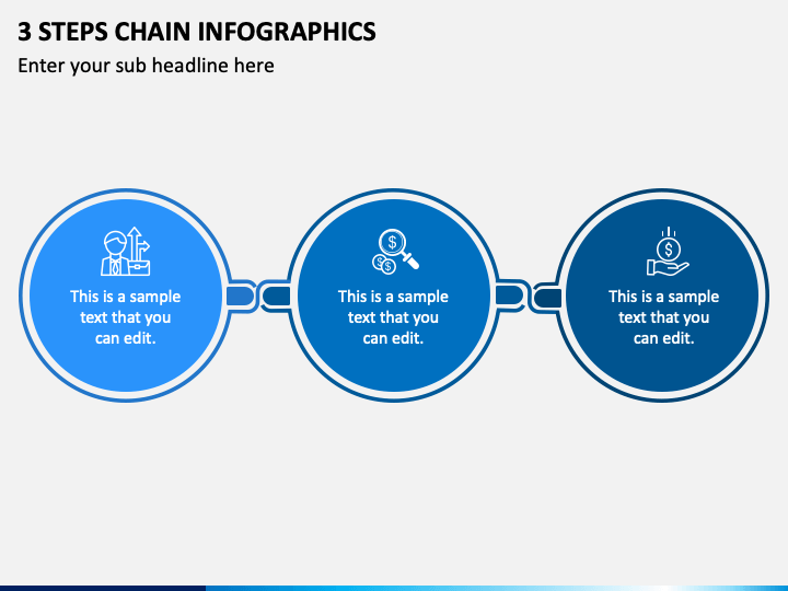 3 Steps Chain Infographics PPT Slide 1