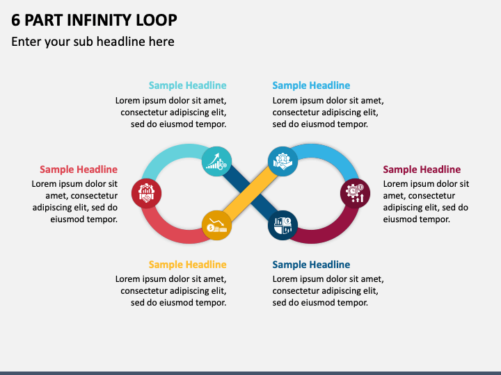 6 Part Infinity Loop PPT Slide 1