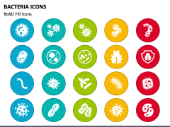Bacteria Icons PPT Slide 1