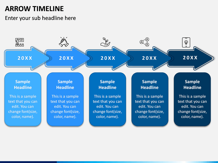 Arrow Timeline Template