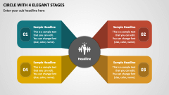 Circle with 4 Elegant Stages PPT Slide 1