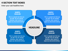 4 Section Text Boxes PPT Slide 2