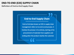 End To End Supply Chain (E2E SCM) PPT Slide 1
