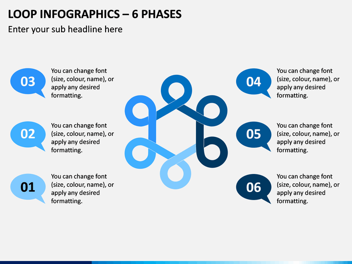 Loop Infographics – 6 Phases PPT Slide 1