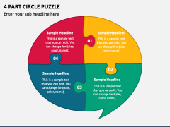 4 Part Circle Puzzle PPT Slide 2