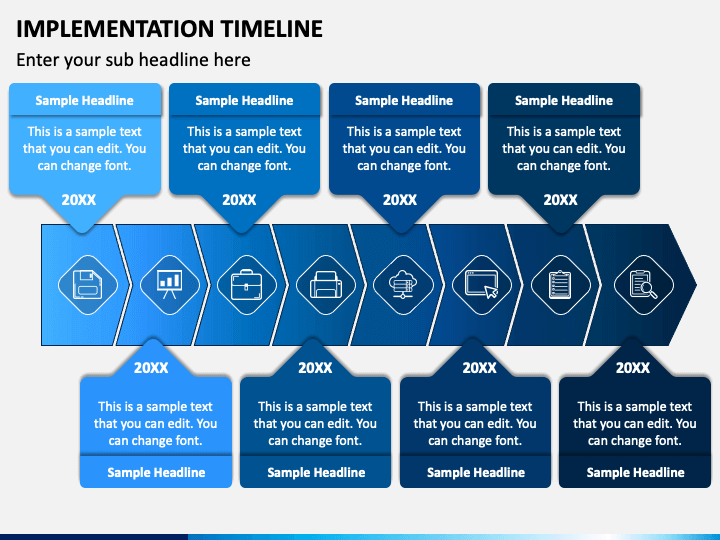 Implementation Timeline PowerPoint Template PPT Slides SketchBubble