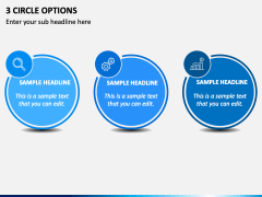 3 Circle Options PPT Slide 2
