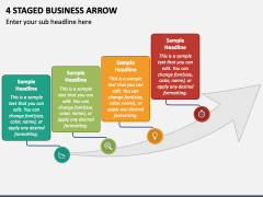 4 Staged Business Arrow PPT Slide 1