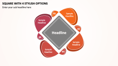 Square with 4 Stylish Options PPT Slide 1