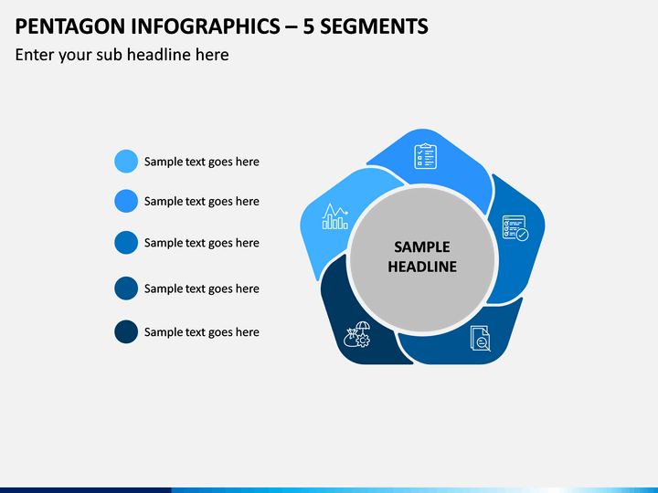 Pentagon Infographics – 5 Segments PPT Slide 1