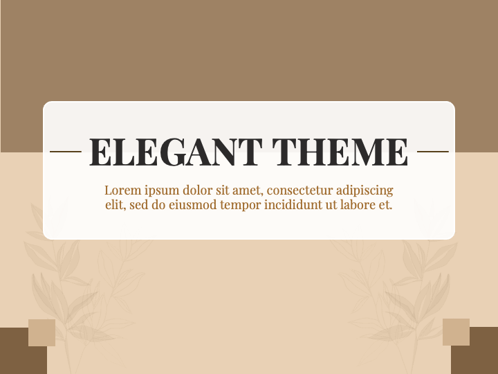 Elegant Presentation Theme for PowerPoint and Google Slides - PPT Slides