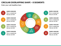 Circular Overlapping Shape – 8 Segments PPT Slide 2