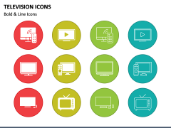 Television Icons PPT Slide 1