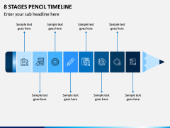 8 Stages Pencil Timeline PPT Slide 1