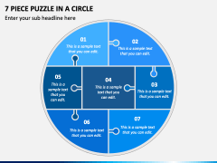 7 Piece Puzzle in a Circle PPT Slide 1