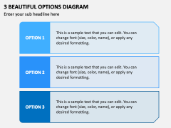3 Beautiful Options Diagram PPT Slide 2