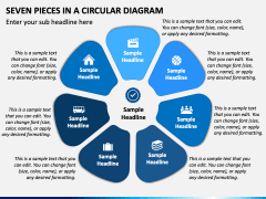 Seven Pieces in a Circular Diagram PPT Slide 1