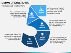 5 Number Infographic PPT Slide 1