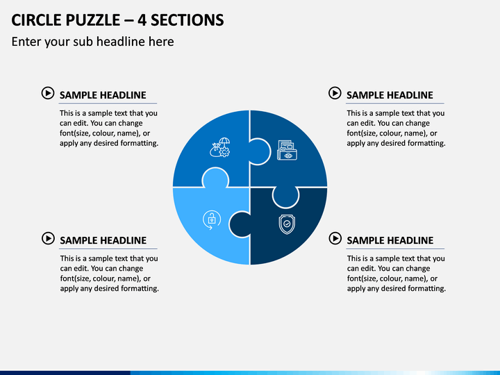 Puzzle Cycle – 4 Sections PPT Slide 1