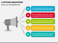 5 Options Megaphone PPT Slide 2