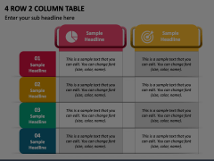 4 Row 2 Column Table Animated Presentation - SketchBubble