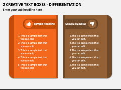 2 Creative Text Boxes - Differentiation PPT Slide 1