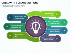 Circle with 7 Creative Options PPT Slide 1