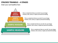 Stacked Triangle - 4 Stages PPT Slide 2
