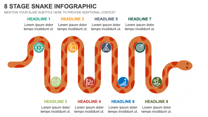 8 Stage Snake Infographic PPT Slide 1